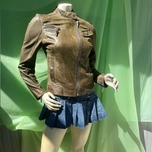 Genuine leather New without tags Laundry by Shelly Segal biker jacket size XS